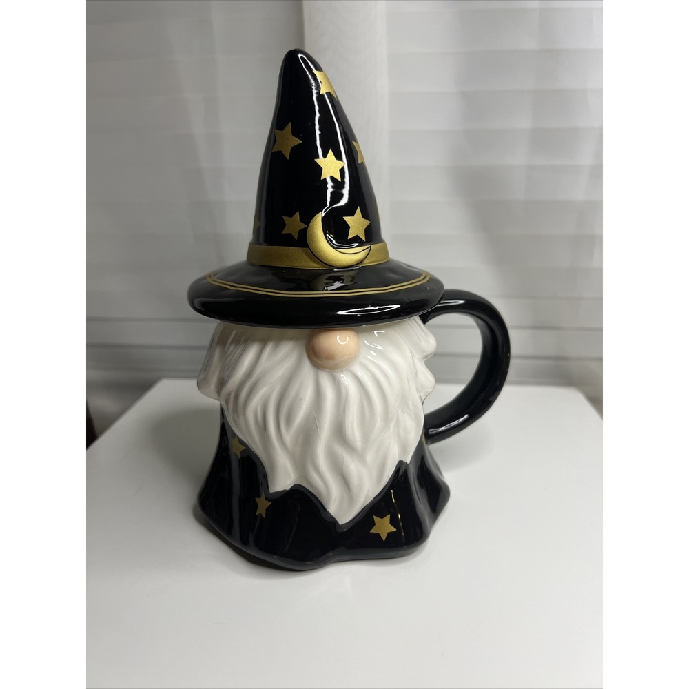 Halloween Wizard Coffee Mug with lid topper Home decoration